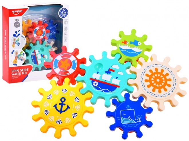 Engrenages colorés pour l'eau