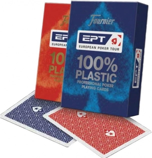 Cartes de poker FOURNIER EPT, 100 % plastique