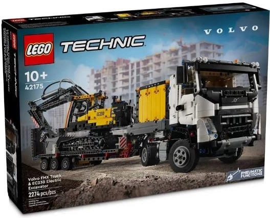 Lego Technic Volvo FMX vrachtwagen en EC230 Electric graafmachine