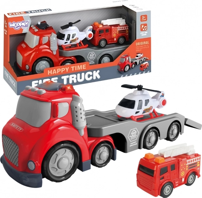 Rode Brandweerwagen CITY TRUCK met Geluids- en Lichteffecten