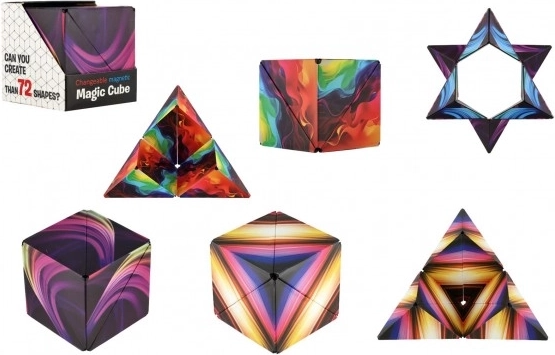 Magnetische regenboog kubus puzzel