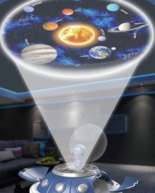 Kinder kosmische set: projector, rugzak en werkplaats UFO