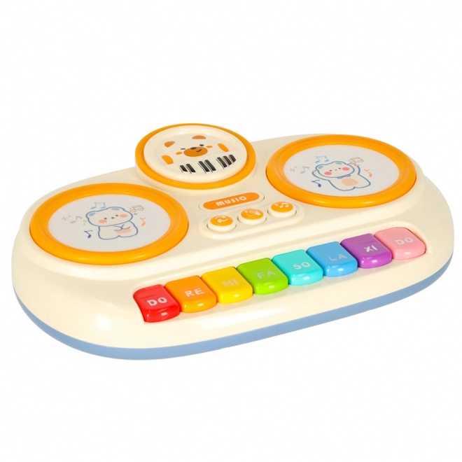 Piano éducatif interactif pour enfants couleur beige