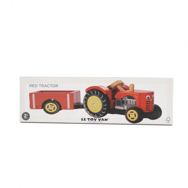 Le Toy Van roter Traktor mit Anhänger