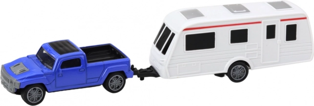 Car Toy Set with Blue Caravan