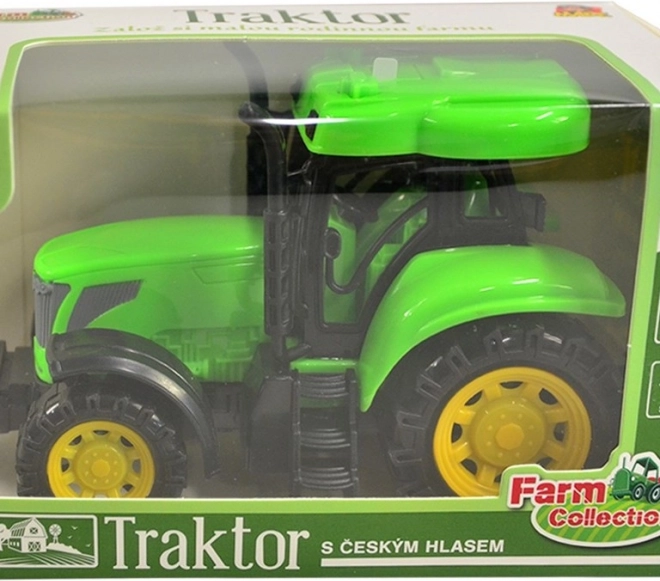 Tracteur avec voix tchèque, lumière et son, 14 cm