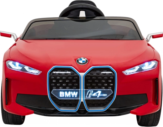 Electric ride-on car for kids BMW i4 with remote control – Red