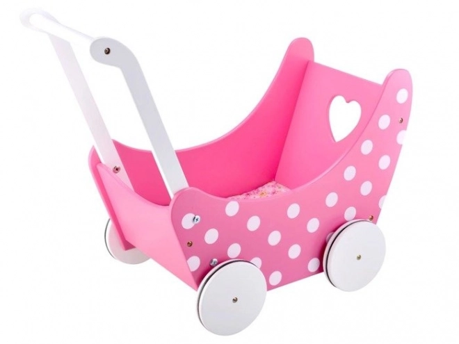 Wooden Doll Stroller Retro Style