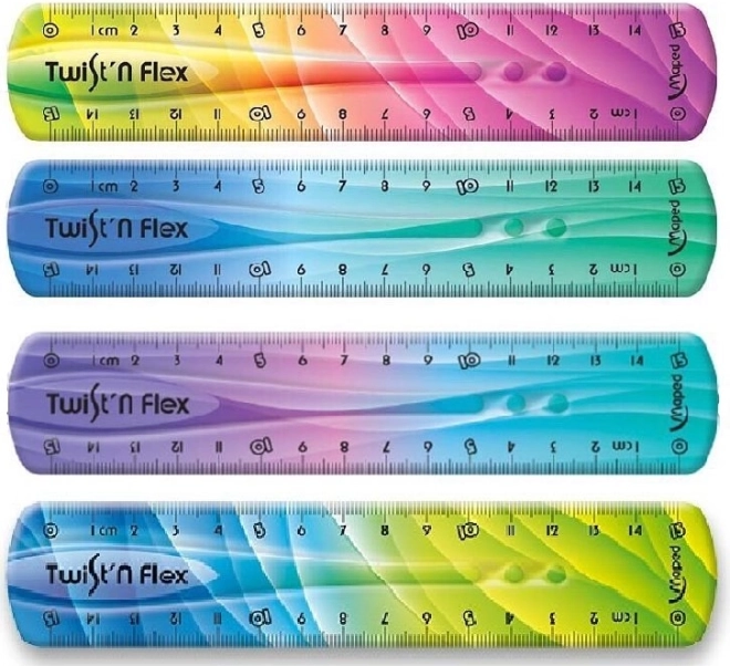 Maped liniaal Twist'n Flex regenboog 15 cm