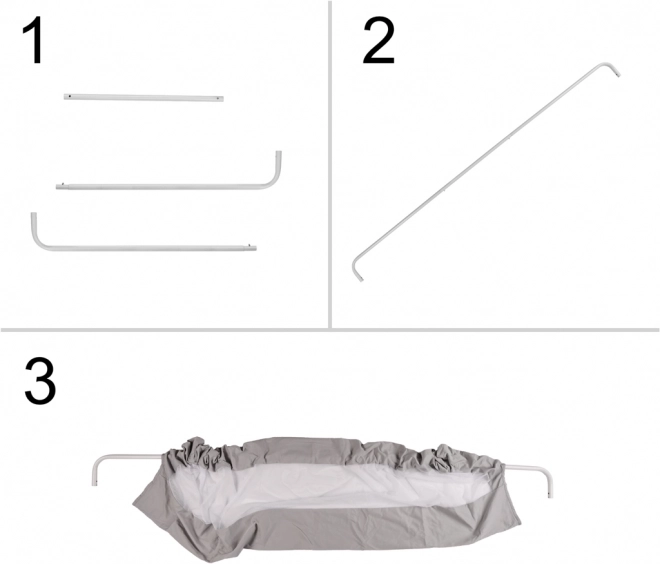 Protective Bed Rail Foldable 200 cm Grey