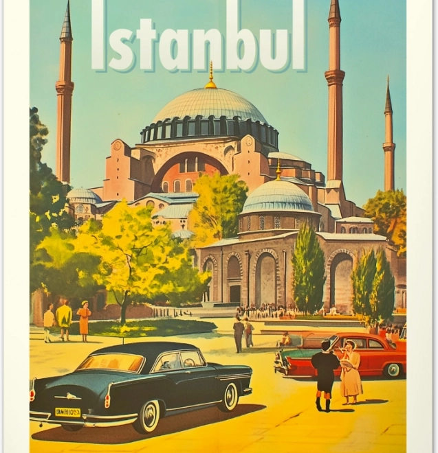 Wandkalender Vintage posters96 wereldsteden 2026