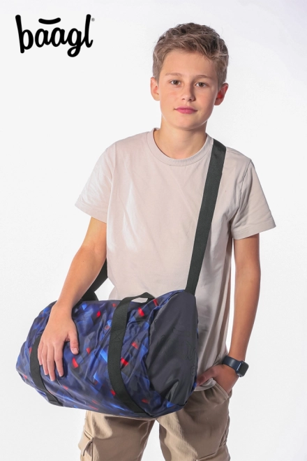 BAAGL Set Rucksack, Federmäppchen und Sporttasche Skate Indigo