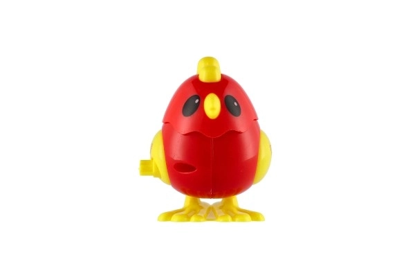 Wind-up kuikentje van plastic 7x9cm 2 kleuren 12 stuks in doos