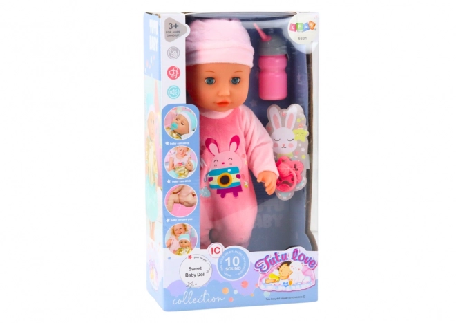 Baby Doll with Pink Clothing and Sound Effects