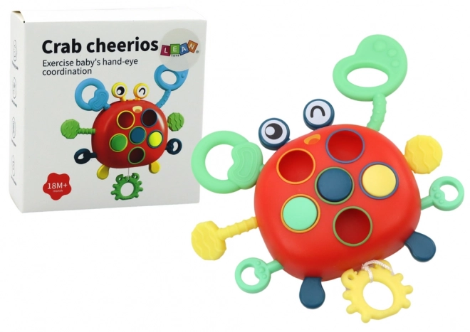 Zintuiglijke krab interactieve educatieve kinderspeeltje bijtring