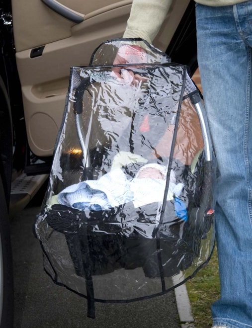 Housse de pluie pour siège auto bébé avec poignée fixe