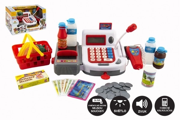 Digitale kassa met accessoires en geluid- en lichteffecten - 30 cm