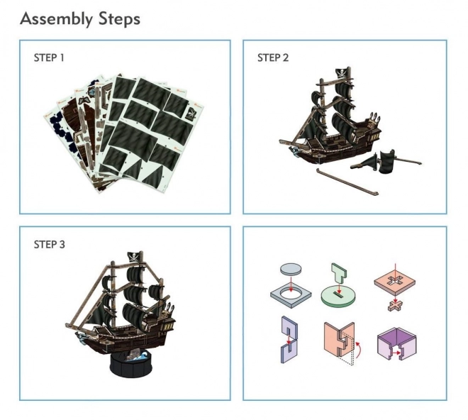CubicFun 3D Puzzle Segelschiff Queen Anne's Revenge 100 Teile