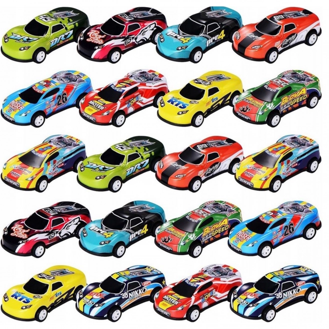Ensemble de voitures de course WOOPIE 30 pcs avec carte