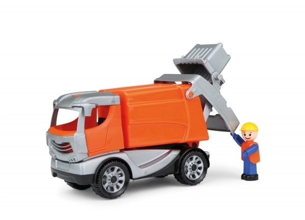 Auto Truckies vuilniswagen kunststof 25cm met figuur in doos 24m+