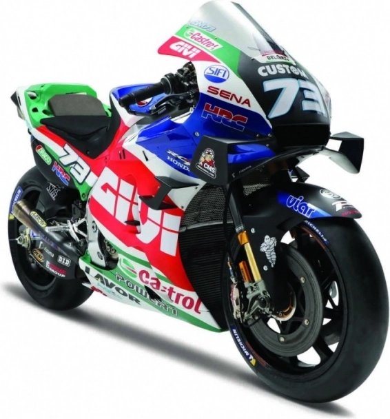 Metal model of GP Racing LCR Honda motorcycle 1:18