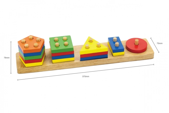 Houten puzzel met vormen
