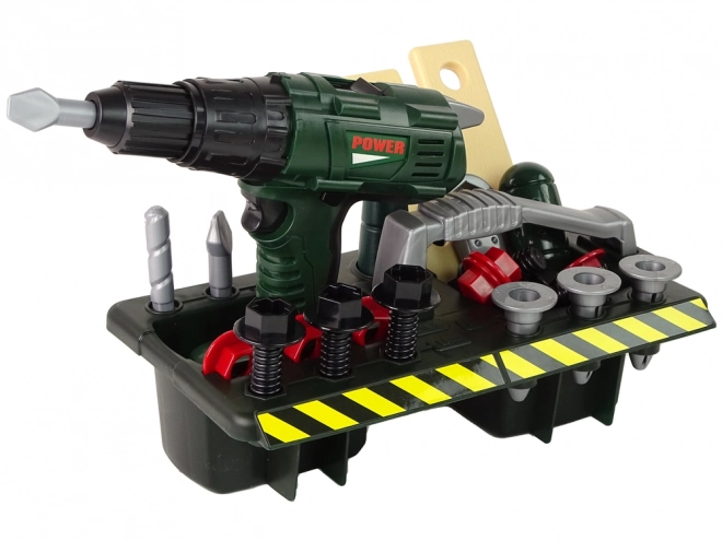 Green Kids' DIY Tool Set with Battery Drill