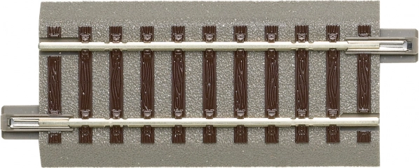 Roco geoLINE rechte rail met ballast 76,5 mm
