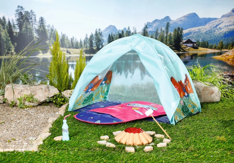Realistische tent met dierenmotieven