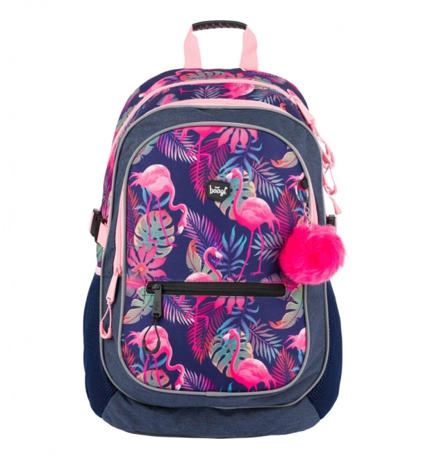BAAGL Schoolrugzak Flamingo