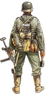 Duitse infanterie - plastic figuren