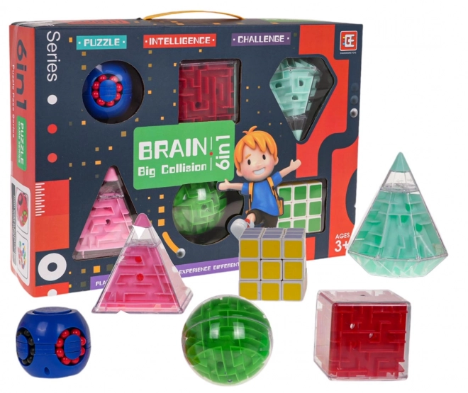 Set van 6 logische/intelligente spellen