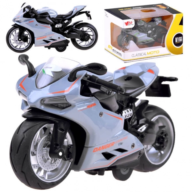 Metalen motorfietsmodel met opwindmechanisme – A