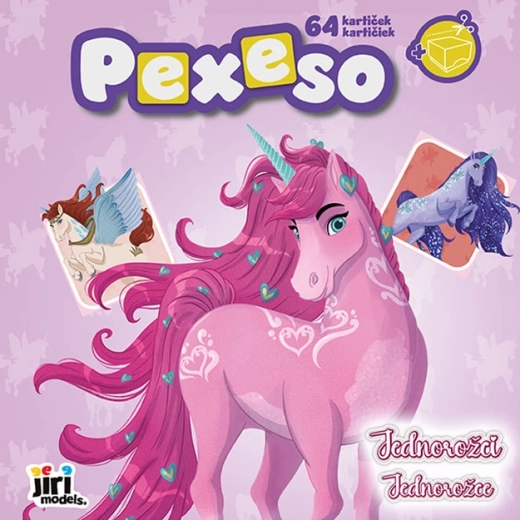 Pexeso in een schrift eenhoorns – 64 kaartjes, kleurplaten en doosje