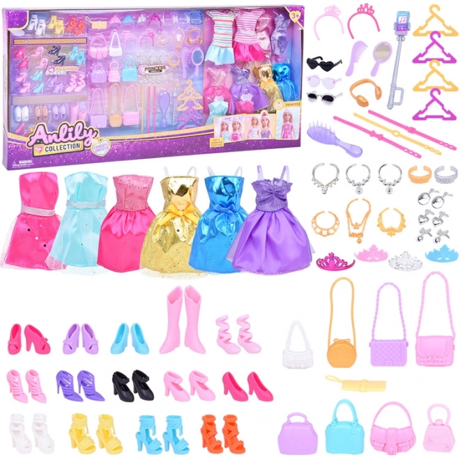 Anlily Kollektion von Kleidern, Schuhen und Accessoires für Puppen