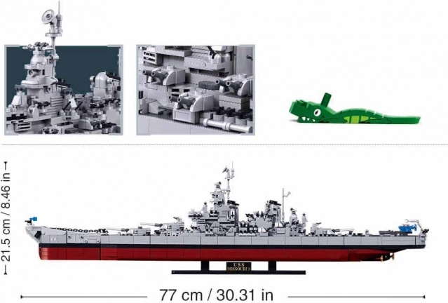 Jeu de construction Sluban Cuirassé USS Missouri 1:350