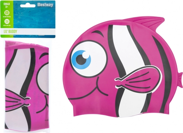 Kids’ Swim Cap Bestway in Fish Shape – Pink