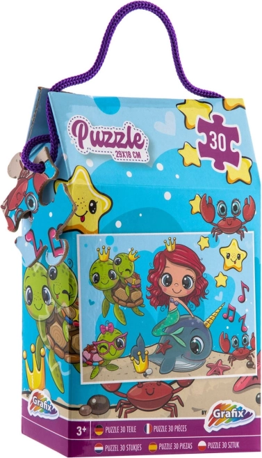 Puzzle sirène 30 pièces 29 × 18 cm