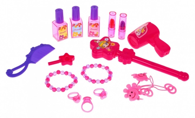 Interactieve draagbare make-uptafel voor meisjes 3+ Spiegel + cosmetica + accessoires