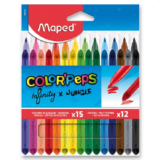 Maped Color'Peps Infinity Colored Pencils and Color'Peps Jungle Markers