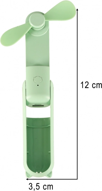 Mini draagbare USB ventilator opvouwbaar groen