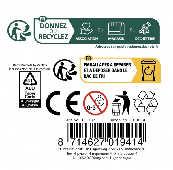 Slijm - glinsterend 400g 20cm in plastic buis 4 kleuren 4 stuks in doos