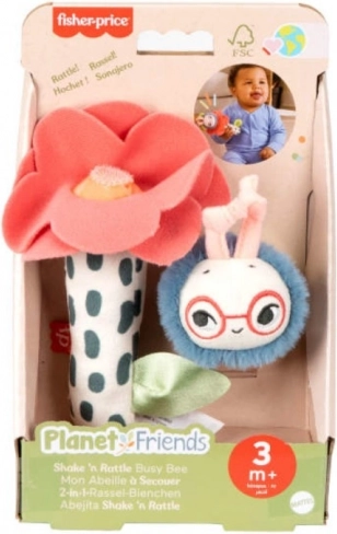Fisher-Price Planet Friends Sensory Rattles – Bee and Flower