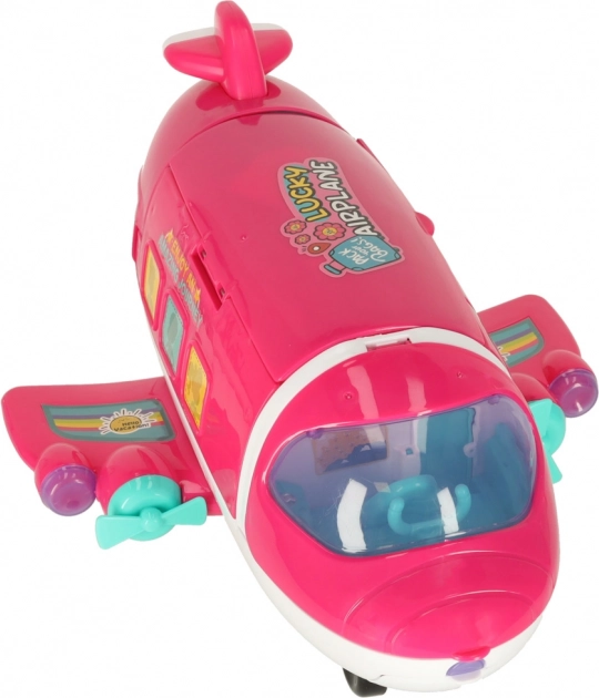 Doll Play Airplane 2-in-1 with Accessories Pink