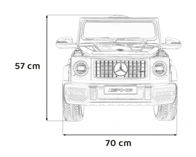 Mercedes AMG G63 voor kinderen wit + afstandsbediening + MP3 LED + langzame start + EVA + gordels