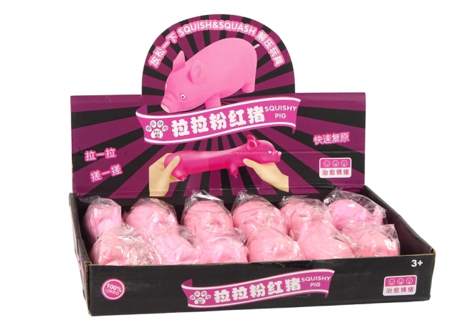 Elastisch roze squishy speelgoed varken