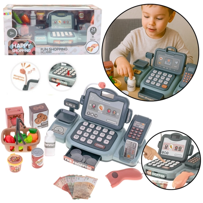 Interactieve kassa met accessoires en scanner