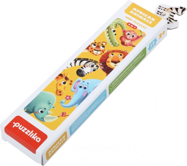 Puzzlika Afrikanische Tierchen – Lernpuzzle mit 8 Tieren, 16 Teilen