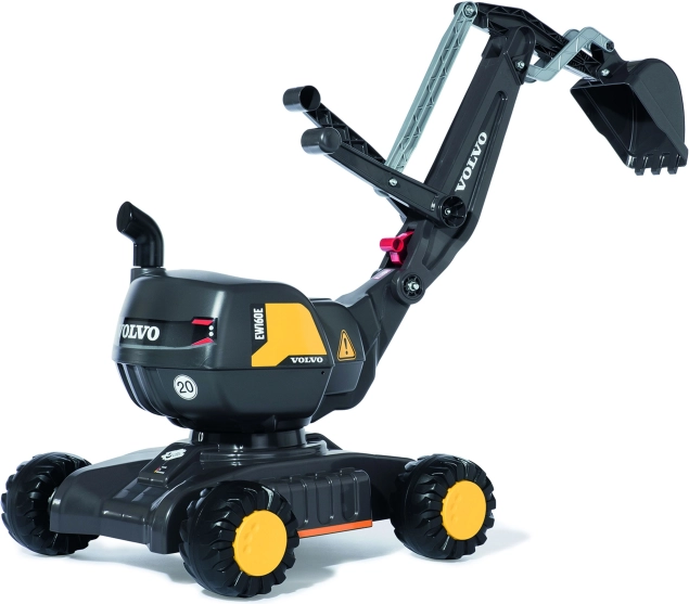 Pelle mécanique pour enfant RollyDigger VOLVO, porteur pivotant – noir