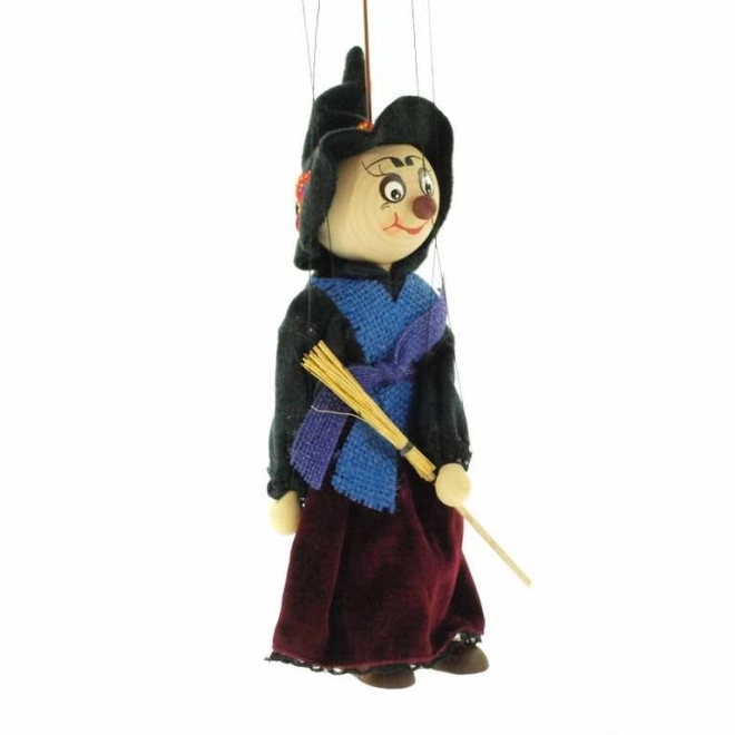 Wooden Witch Puppet